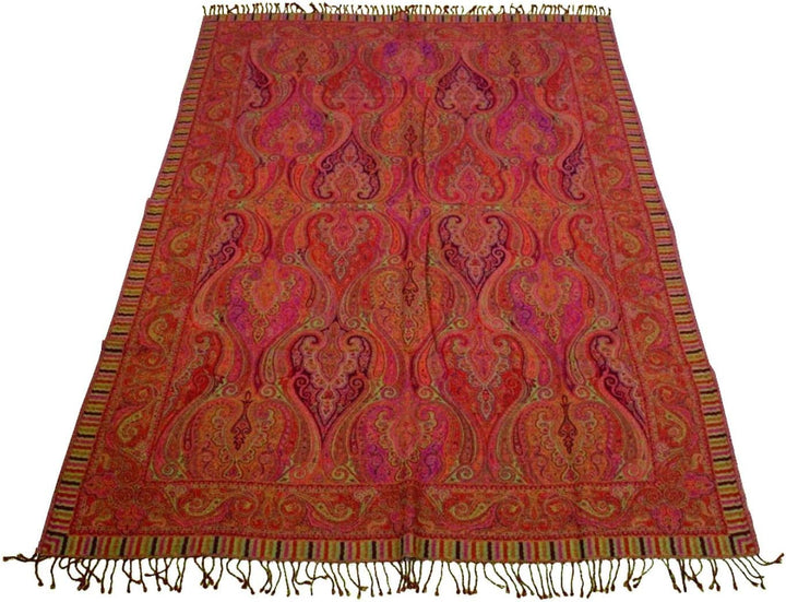 Lorenzo Cana Luxus Wolldecke Jacquard gewebt aus feinster Wolle vom Merino - Lamm Paisley Wohndecke