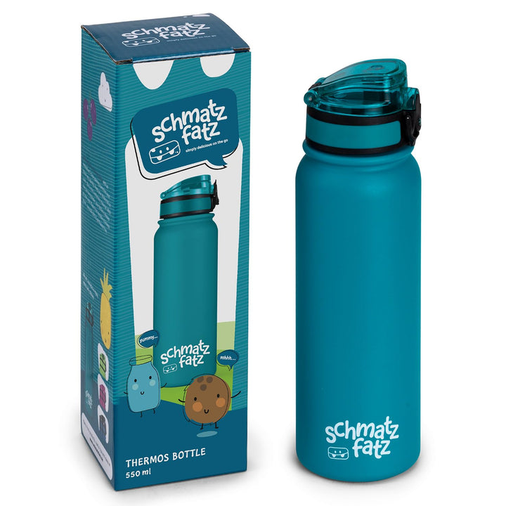 schmatzfatz Thermosflasche, Trinkflasche Kinder Auslaufsicher, 550ml Edelstahl-Trinkflasche Thermo f