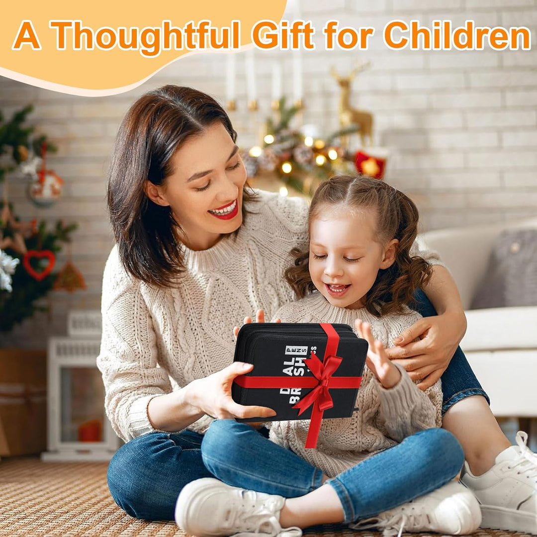 Spardar 120 Filzstifte, Filzstifte Dicke und Dünne, Doppelspitze Mit Schwarzer Tragetasche Und 3 Mal