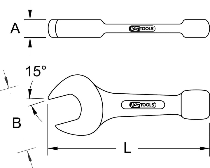 KS Tools 517.0136 Schlag-Maulschlüssel, 36mm