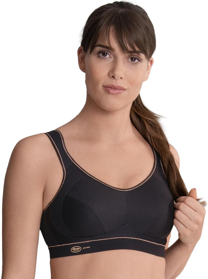 Anita - extreme control - Damen - Sport BH - atmungsaktiv 65B Schwarz/Gold, 65B Schwarz/Gold