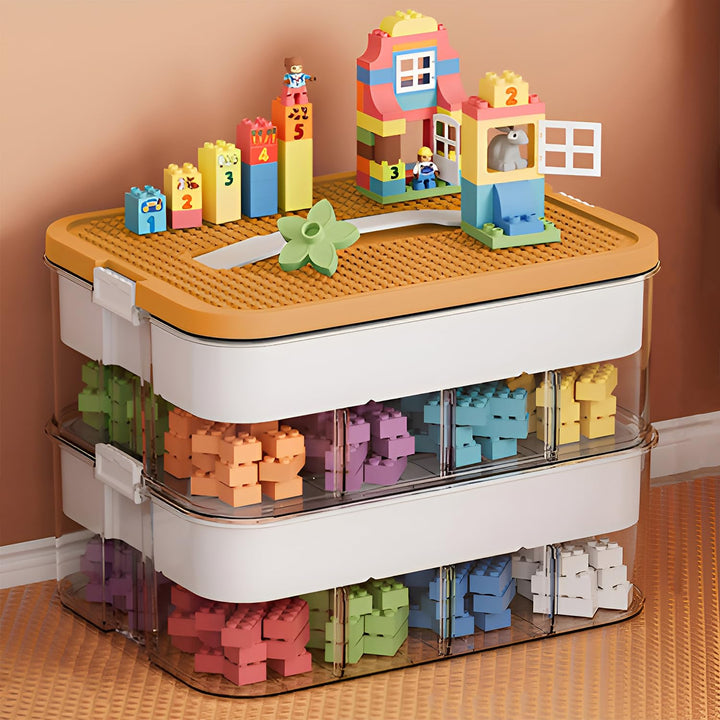 Aufbewahrungsbox für Lego Bausteine,Kisten Spielzeug Aufbewahrung mit Deckel,Sortierboxen Kleinteile