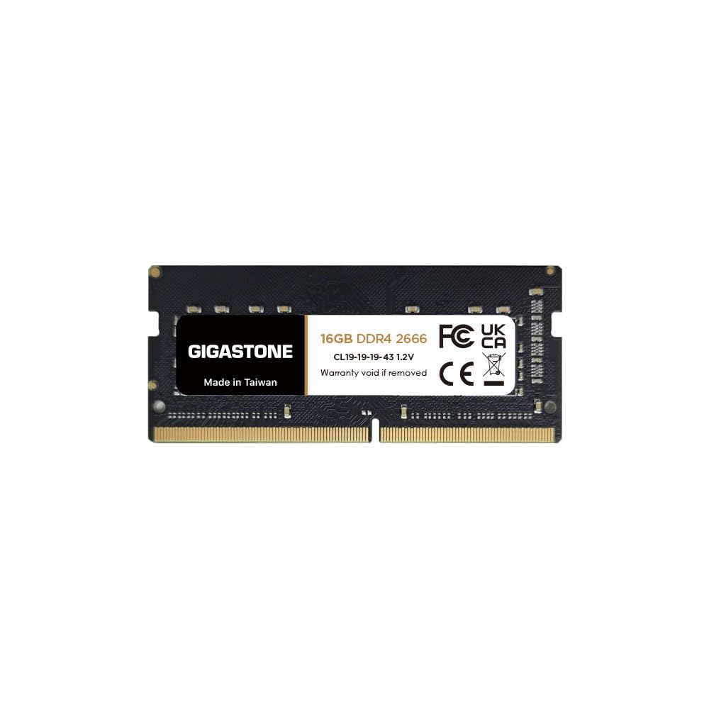 [DDR4 RAM] Gigastone Laptop RAM 16GB DDR4 Ram 16GB DDR4-2666MHz PC4-21300 CL19 1.2V SODIMM 260 Pin/P