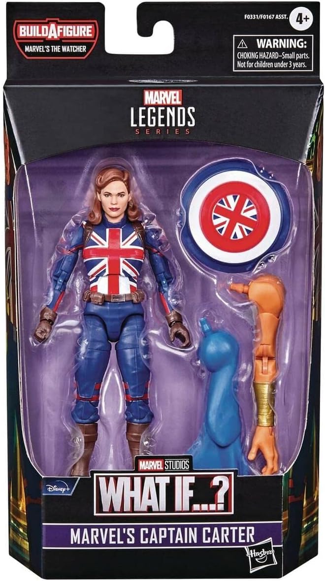 Hasbro Marvel Legends Series 15 cm grosse Captain Carter Figur mit Premium-Design, 1 Accessoire und