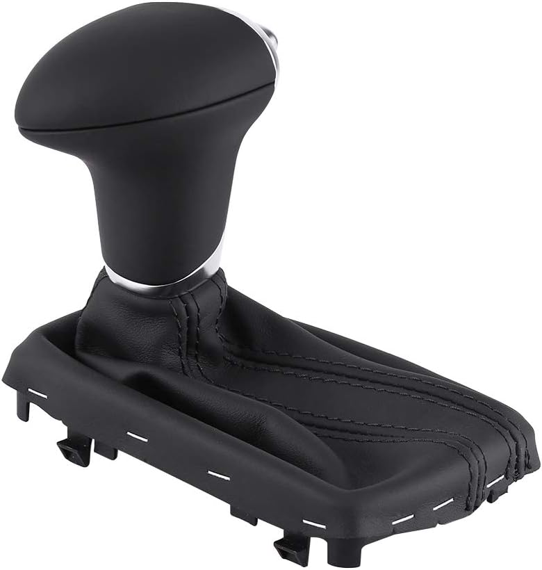 Yctze Shift Knob Gaitor Boot, 1 Stk. Schaltknauf Gaitor Boot Cover Schwarzes Leder für A5 A4L Q5 B8