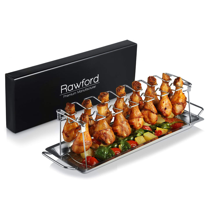 Hähnchenschenkel Halter | LFGB-geprüft (TÜV) | Edelstahl Grill & Backofen Chicken Rack | Spülmaschin