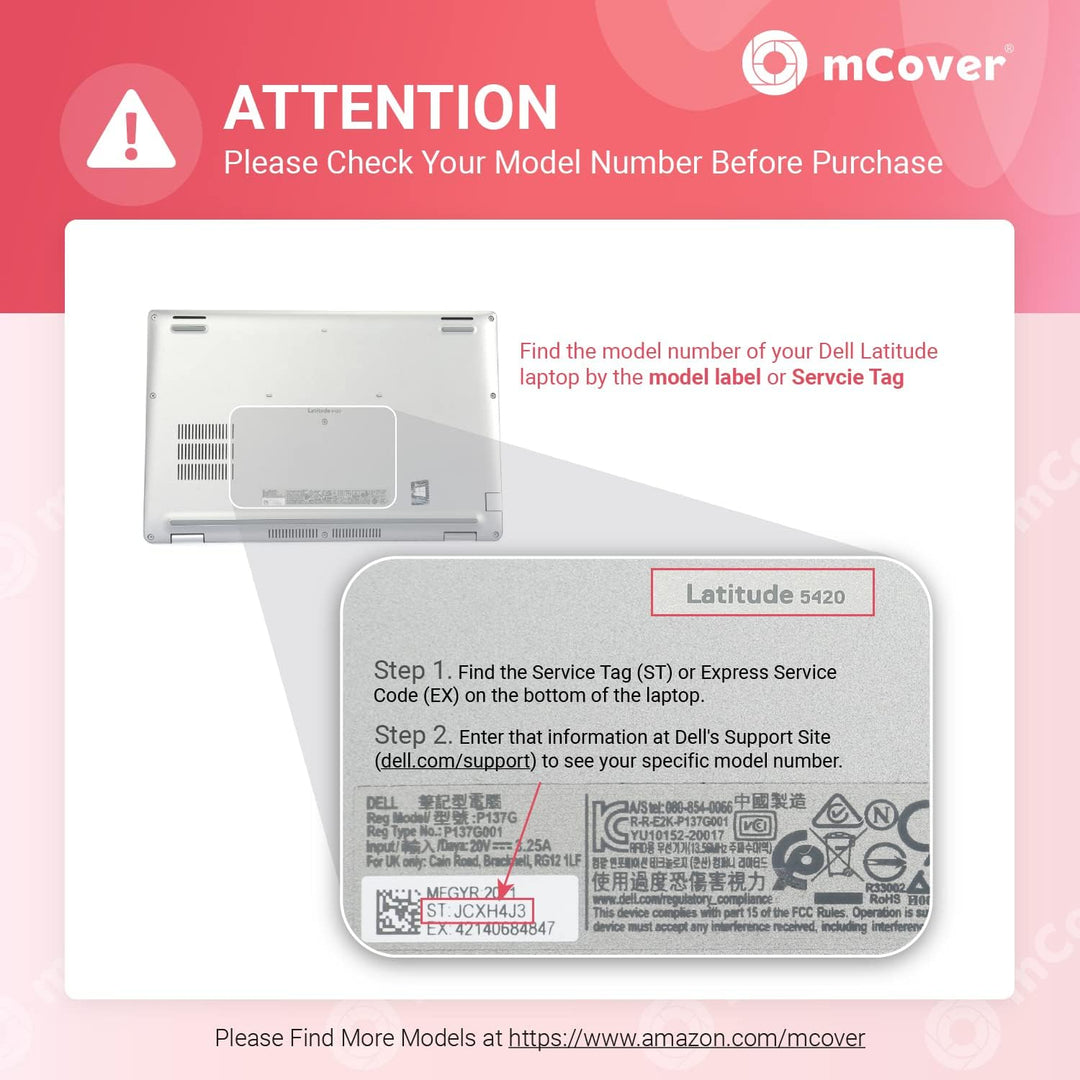 mCover Schutzhülle kompatibel mit 2021 ~ 2022 14 Zoll Dell Latitude 5420 5421 5430 5431 Windows Note