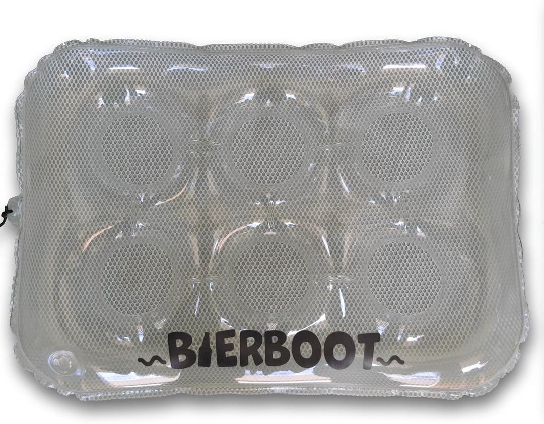 Bierboot schwimmender Getränkekühler – Aufblasbarer Getränkehalter mit 6 Haltern für SUP, Schlauchbo