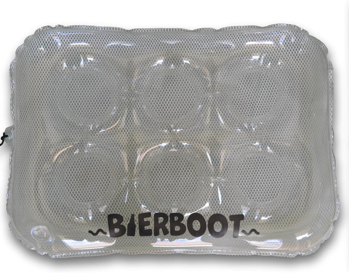 Bierboot schwimmender Getränkekühler – Aufblasbarer Getränkehalter mit 6 Haltern für SUP, Schlauchbo