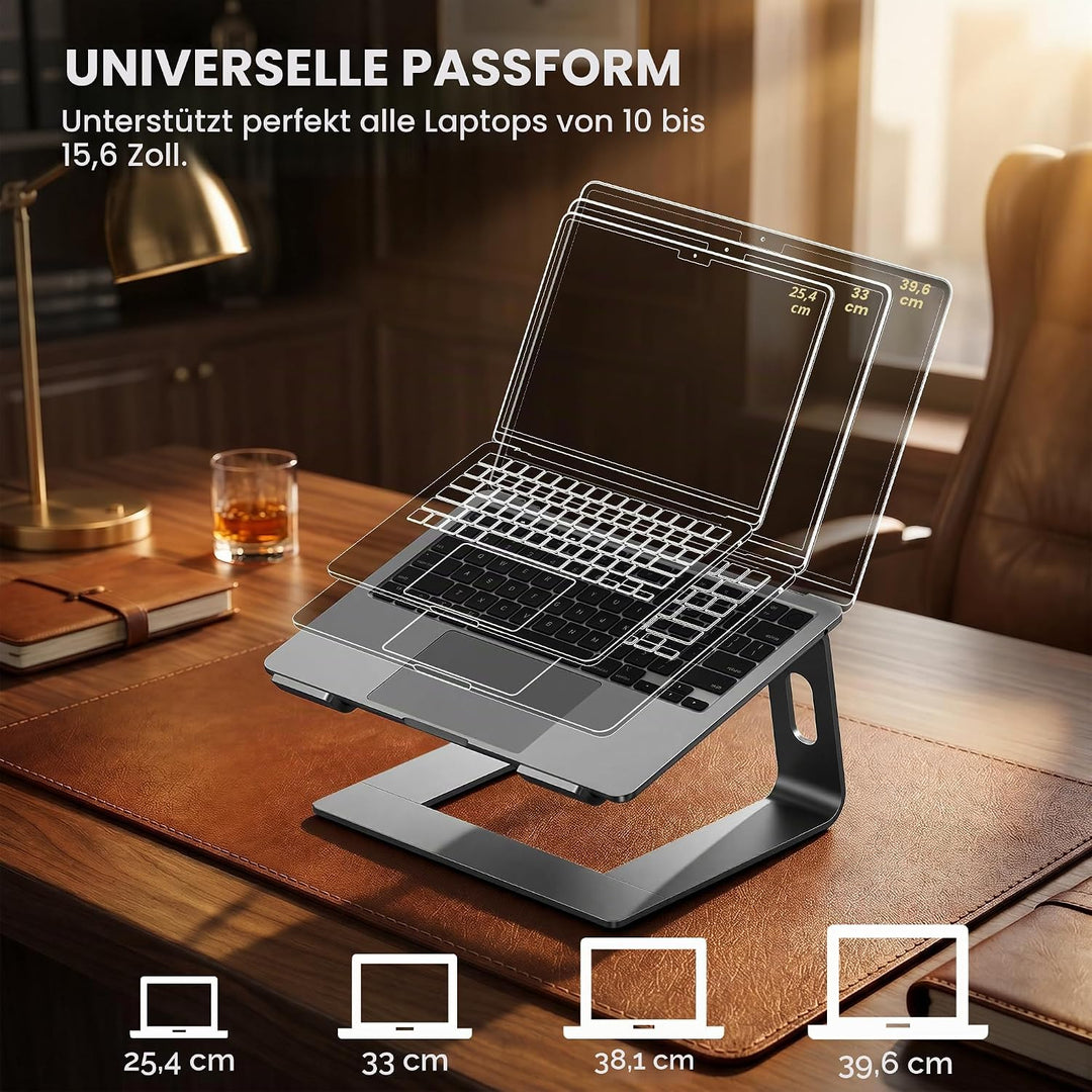 SOUNDANCE Laptop-Ständer, Aluminium-Computer-Erhöhung, ergonomischer Laptop-Ständer für den Schreibt