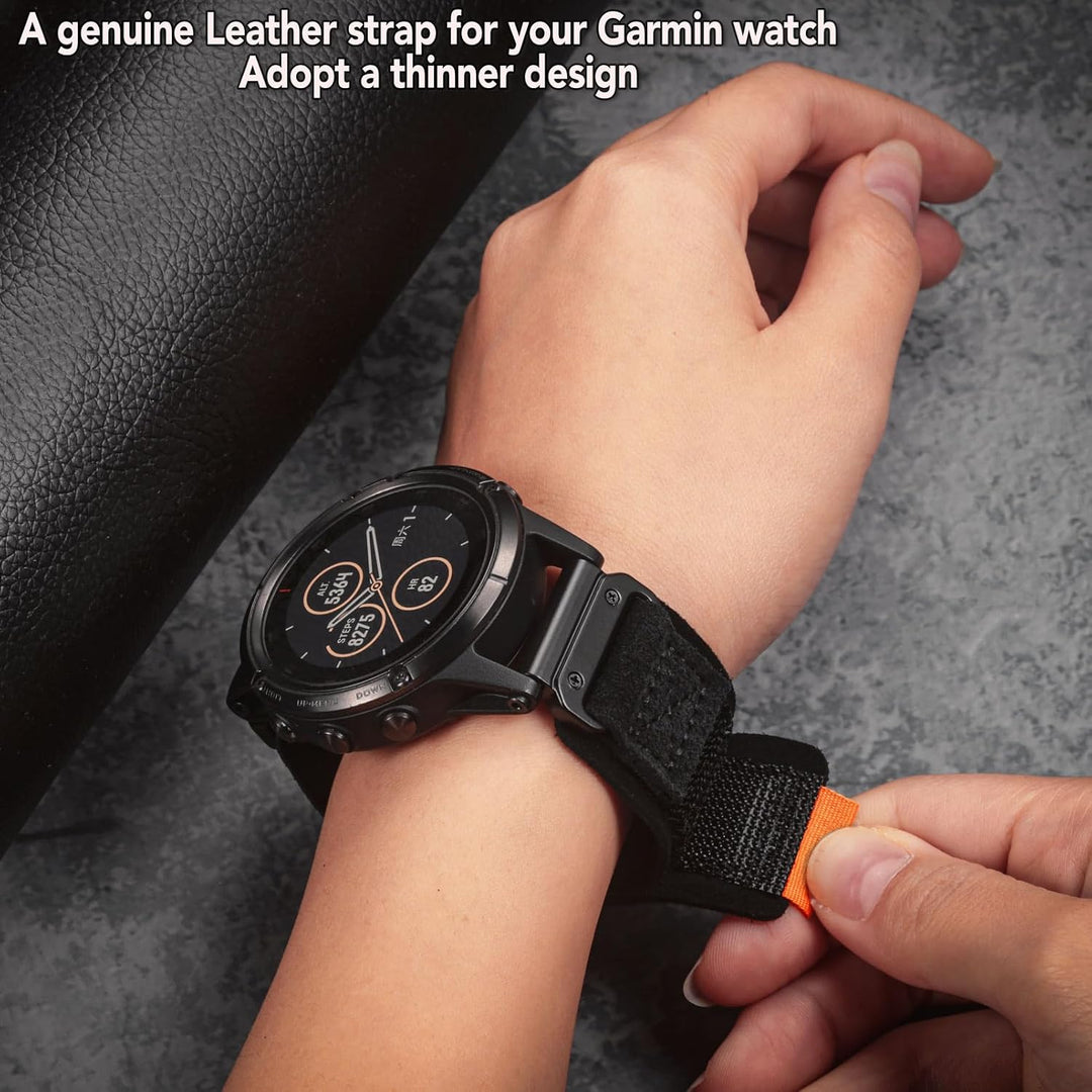 Armband für Garmin,Uhrenarmband Kompatibel mit Garmin superrobustes Nylon-Sportarmband für fēnix/For