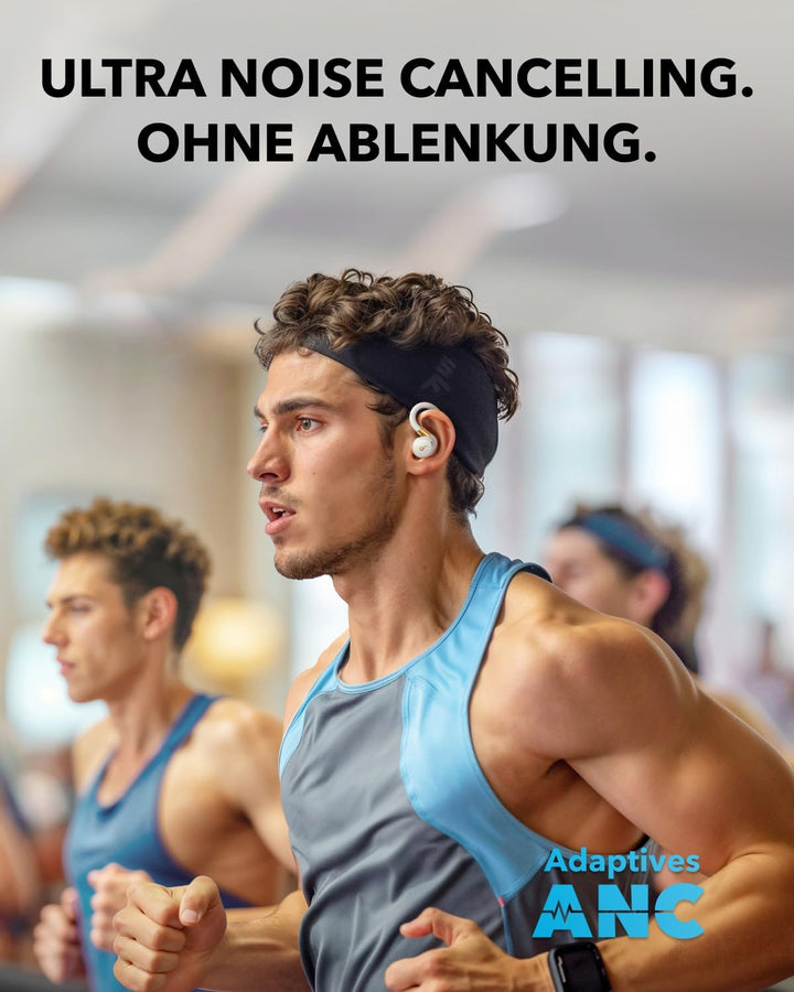 soundcore von Anker Sport X20, kabellose Workout Kopfhörer, drehbare und ausziehbare Ohrhaken, Geräu
