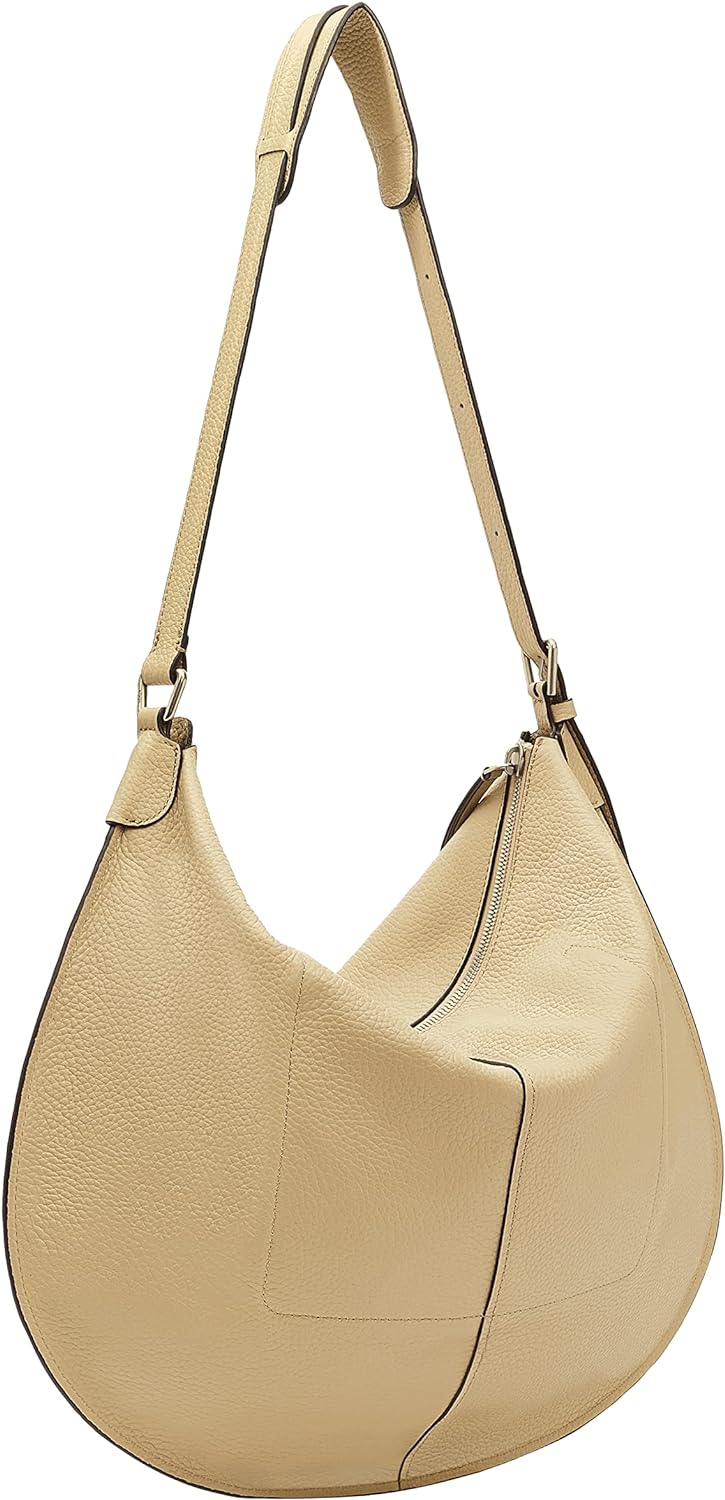 Liebeskind Damen Naomi Heavy Pebble Hobo L Oat, Oat