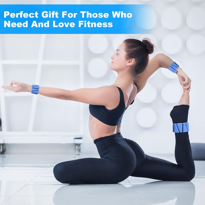 Handgelenkgewichte 2er Set, verstellbare Silikon-Workout-Gewichte für Frauen und Männer, tragbare Kn
