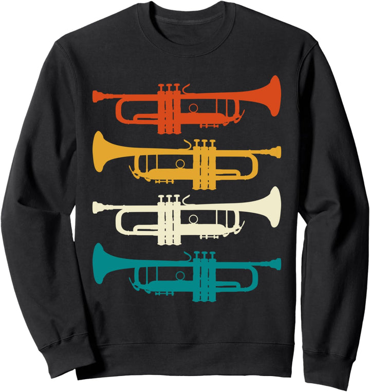 Jazz Musik Trompeter Geschenk Retro Trompete Sweatshirt