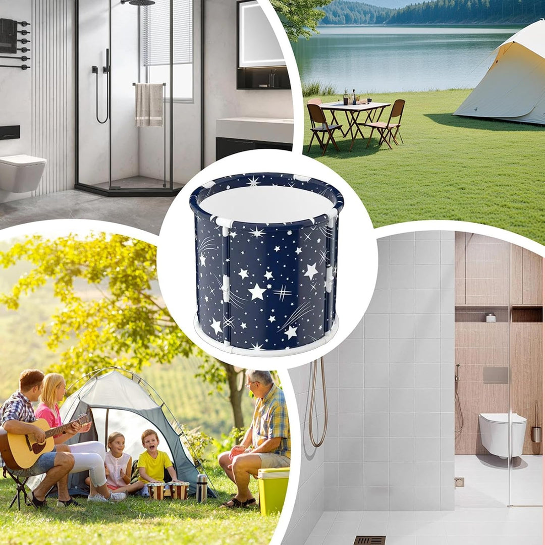 Tragbare Badewanne,Tragbare Badewanne - Zusammenklappbares Eisfass-Tauchbecken - Badewanne für Erwac