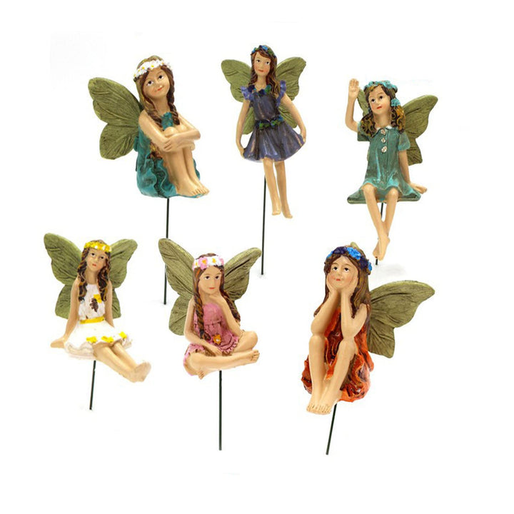 Elfen Figuren Garten Feengarten Zubehör Wichtel Figuren Miniatur Garten Feen Dekor Feenflügel Garten