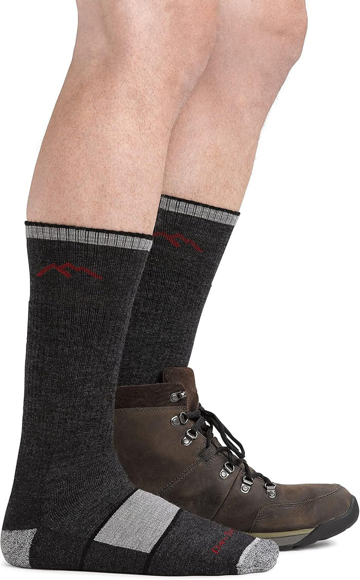 Darn Tough FBA_1933-gryblk-l Herren Gepolsterte Socken, L Schwarz