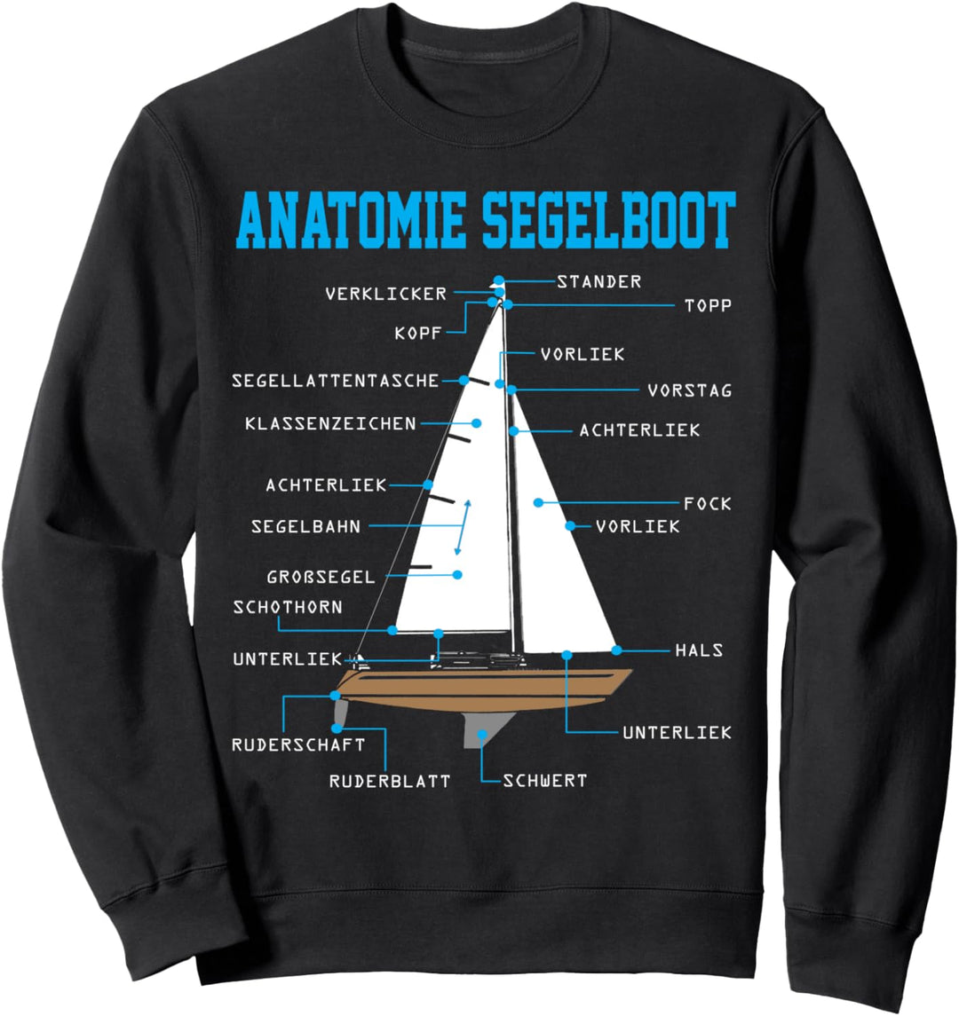 Anatomie Segelboot Segeln Skipper Segler Sweatshirt
