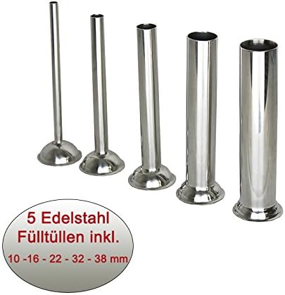 Beeketal 'BT012' Edelstahl Industrie Wurstfüllmaschine (12 L Volumen) SGS-geprüft, Profi Wurstfüller