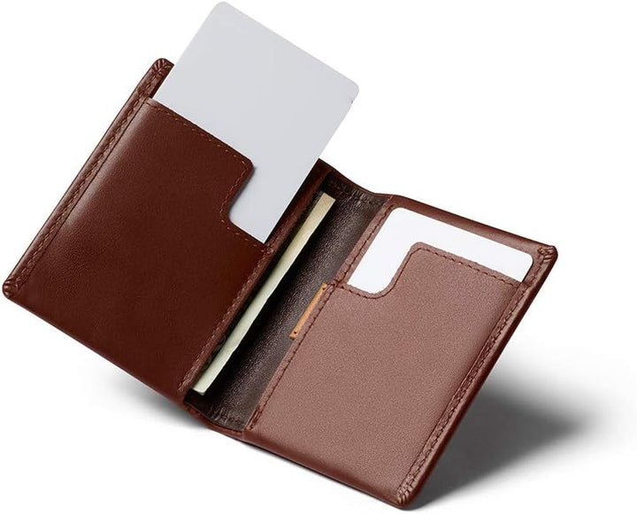 Bellroy Slim Sleeve – kleine, dünne Lederbörse (max. 12 Karten plus Scheine), Cocoa Java
