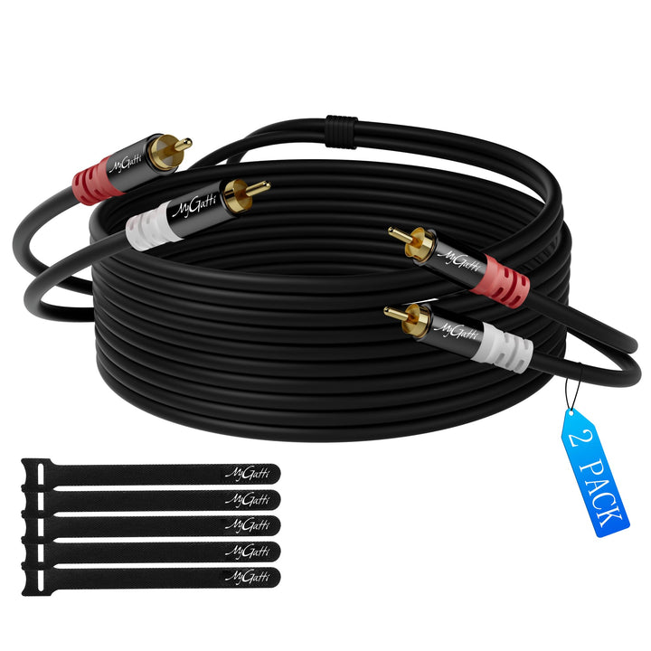 Cinch Kabel 3 meter/2er-Pack,2 Cinch Stecker auf 2 Cinch Stecker,Stereo Audio kabel,RCA kabel,OFC,Hi