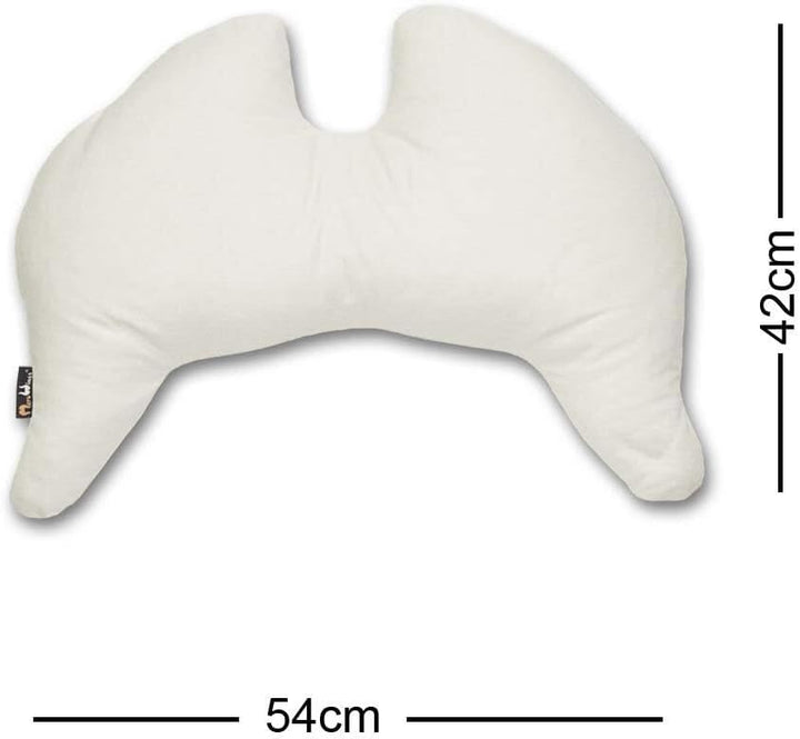 MeroWings Flügelkissen Grace Bio Baumwoll Satin - mit Schafschurwolle Innenkissen