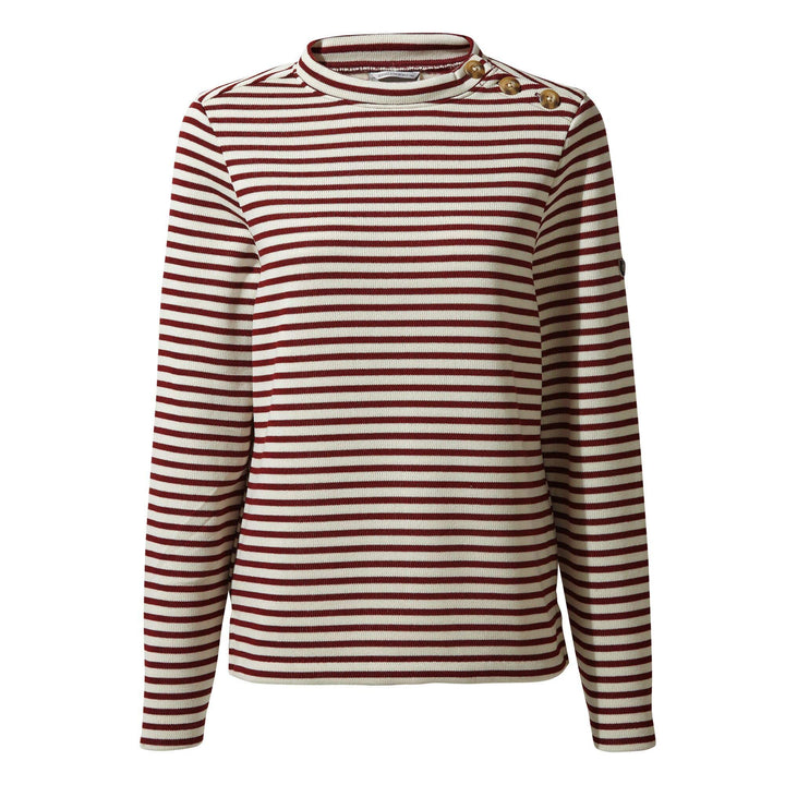 Craghoppers Damen Balmoral Crew Neck Top Rundhalsausschnitt 34 Wildberry Stripe, 34 Wildberry Stripe