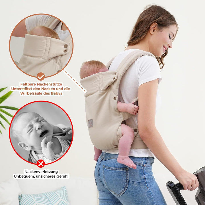 GAGAKU Babytrage für Babys Kleinkinder, Einfach zu Tragen Gesicht in Gesicht nach Vorne und Hinten T