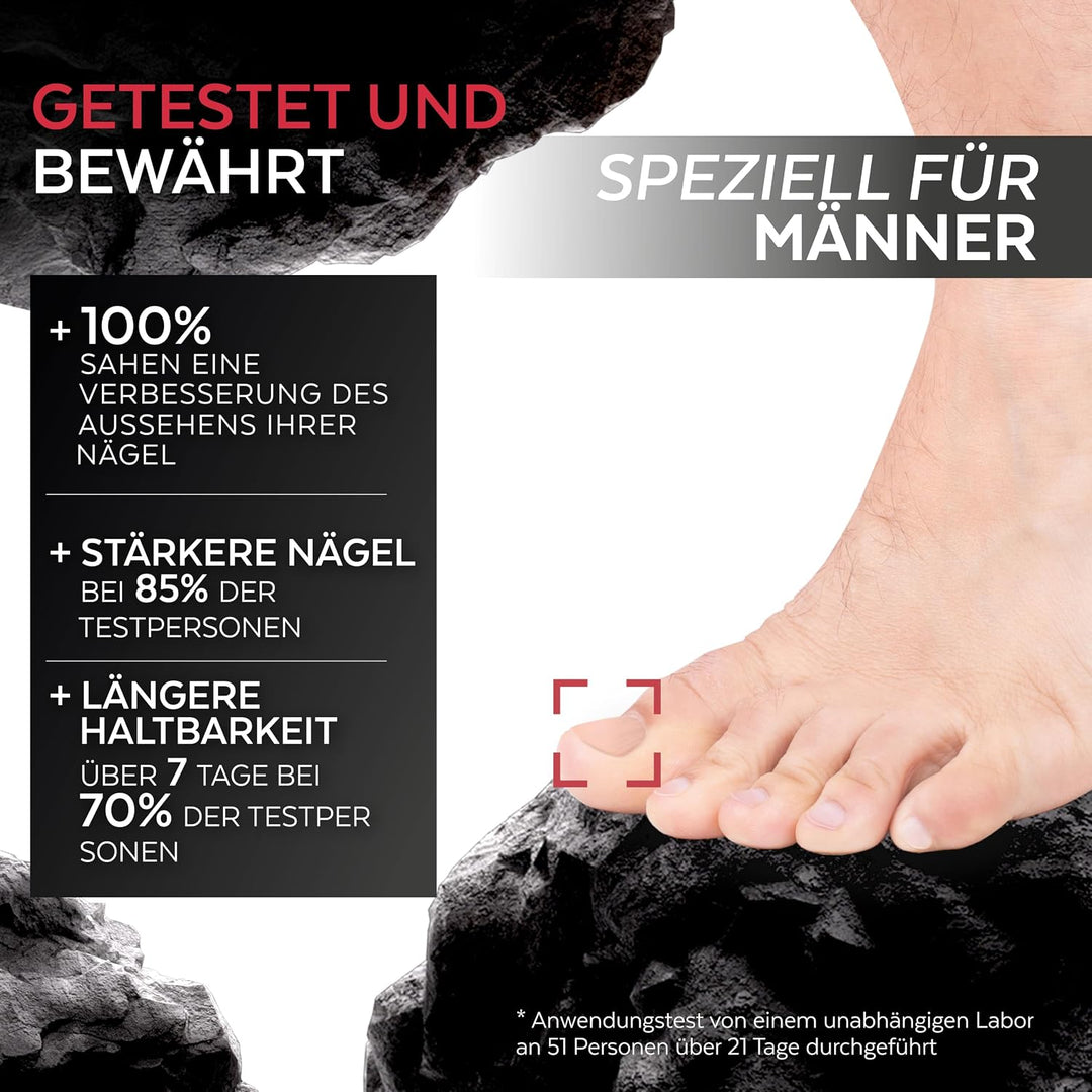 PODERM 2-in-1 Nagelpilz + Nagellack in Nudefarbe, speziell für Herren – Anti-Pilz-Pflege, repariert