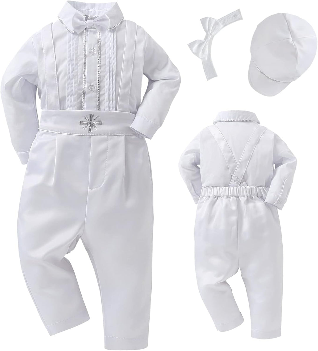 Booulfi Baby Kleidung Jungen Baumwollstoff Baby Anzug Junge Hochzeit Taufanzug Taufkleid Junge Weihn
