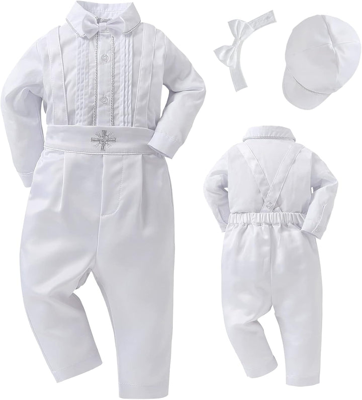 Booulfi Baby Kleidung Jungen Baumwollstoff Baby Anzug Junge Hochzeit Taufanzug Taufkleid Junge Weihn