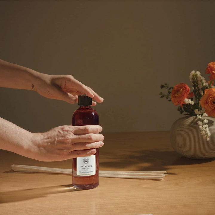 Dr. Vranjes – Melograno 500 ml Nachfüller mit Weisse Stäbchen - Luxus-Raumduft, Made in Italy, Haupt