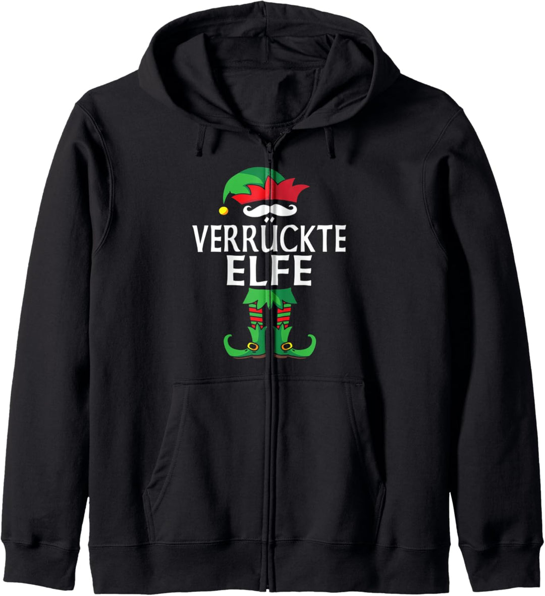 Verrückte Elfe Partnerlook Familien Outfit Weihnachten Kapuzenjacke