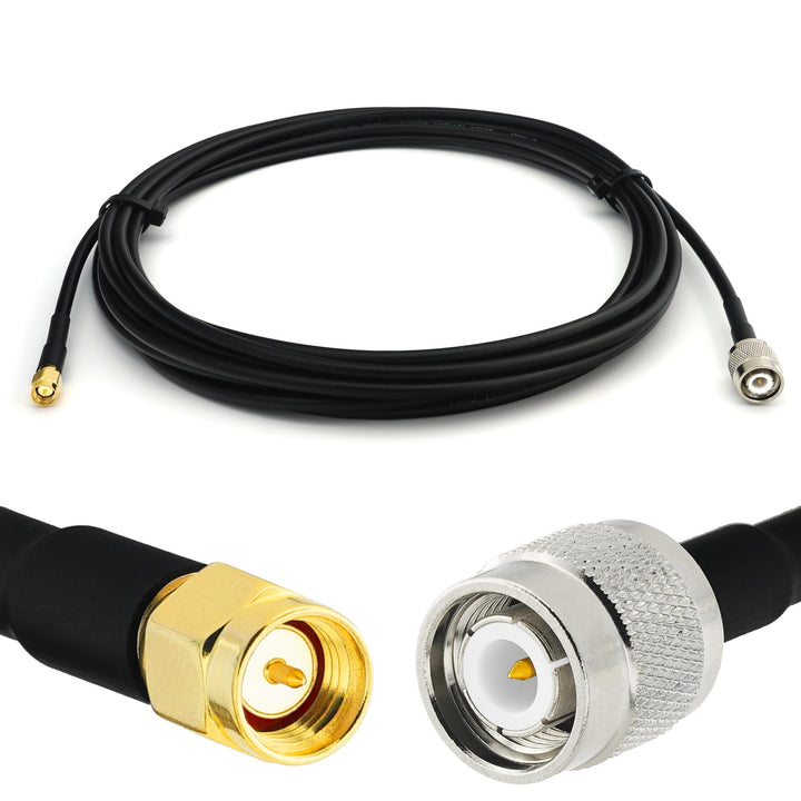 6m TNC Stecker auf SMA Stecker RG58 Koaxialkabel — TNC SMA Verlängerungskabel 6 Meter Jumper Kabel (