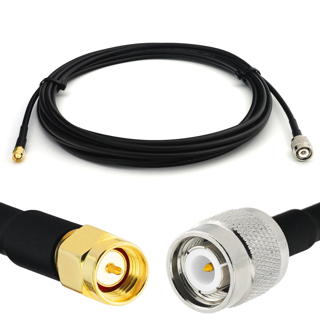 7m TNC Stecker auf SMA Stecker RG58 Koaxialkabel — TNC SMA Verlängerungskabel 7 Meter Jumper Kabel (