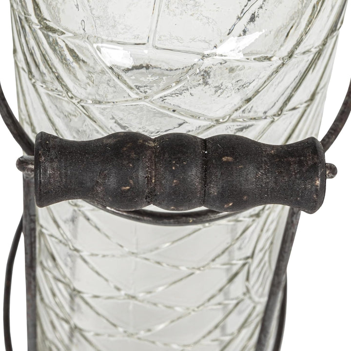 Creative beeinflusst de3875 Glas und Metall Vase, 26,7 cm, L