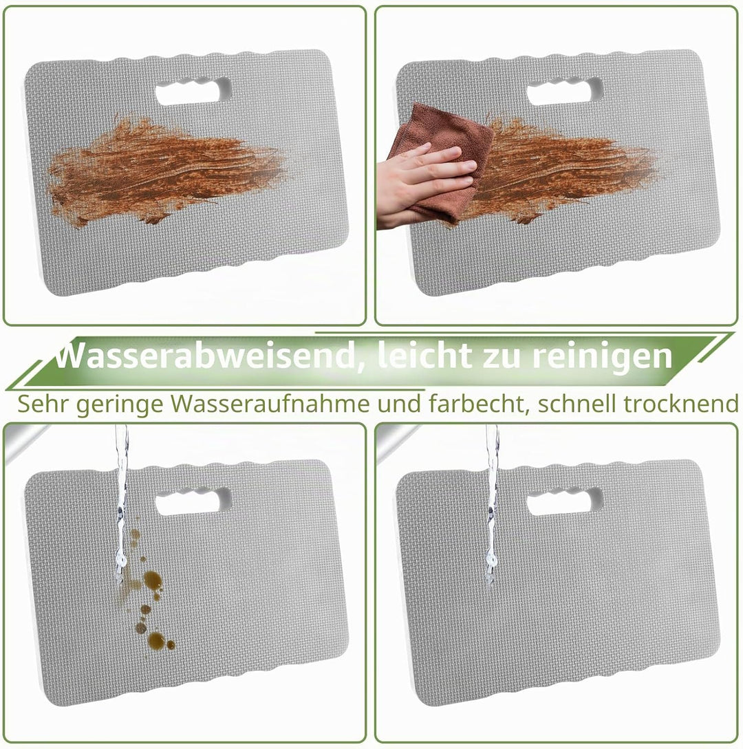 APACALI 3 Stück Kniekissen Garten Grau, 43x28x4CM Dicken Garten Kniekissen, Wasserabweisender Kniepo