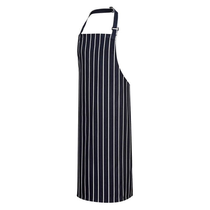 S839 Kochschürze, für Küche, Catering, Arbeitskleidung, Marineblau/Weiss gestreift Einheitsgrösse Ma