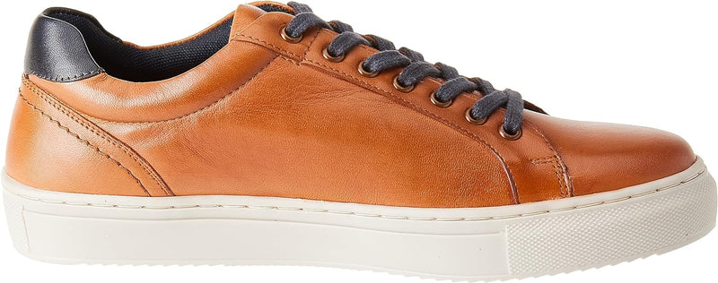 s.Oliver Herren Sneaker flach aus Leder Freizeit 41 EU Cognac 1, 41 EU Cognac 1