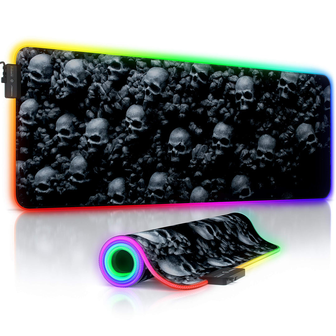 Titanwolf - RGB Gaming Mauspad - XXL LED Schreibtischunterlage - 800x300 mm - Multi Color LED - 11 B