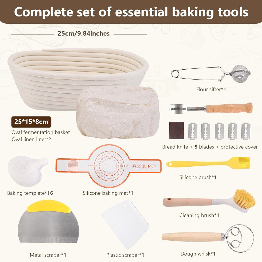 Gärkorb Brot Gärkörbchen Backen Zubehör Brotbackkorb Garkörbe Brotbacken Starter Back Brotkorb Garkö