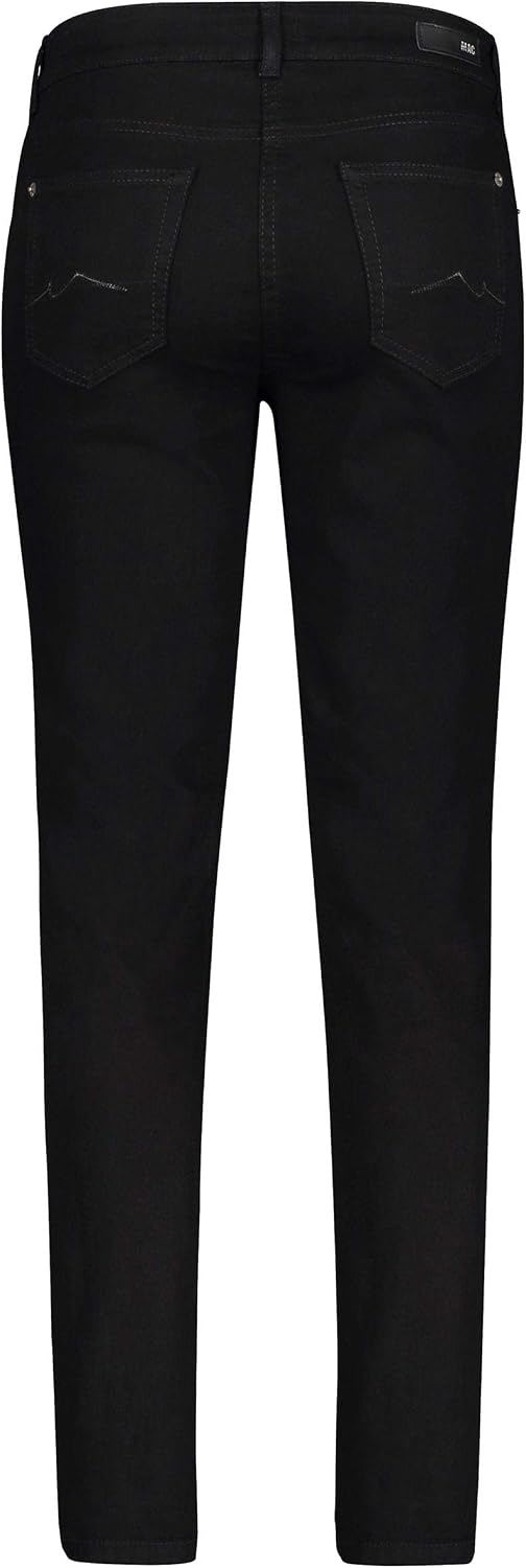 MAC Jeans Damen Jeans Hose Melanie Stretchdenim Grey 34 Black Black (D999), 34 Black Black (D999)