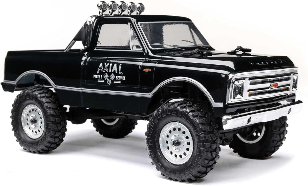 Axial 1/24 SCX24 1967 Chevrolet C10 4X4 RTR Brushed Rock Crawler (Battery & Charger Included), Black