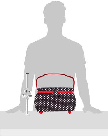 Prym Polka Dots schwarz/weiss L Nähkorb, Baumwolle, L