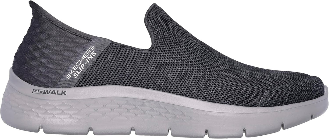 Skechers Herren Go Walk Flex Hausschuh, Dark Grey Textile