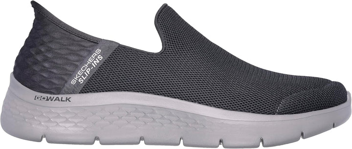 Skechers Herren Go Walk Flex Hausschuh, Dark Grey Textile