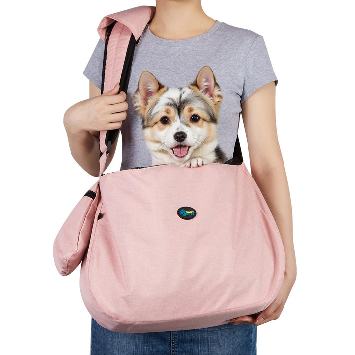 Ownpets Hundetragetasche Bis 11kg Mit Schulterpolster und Fronttasche, Sling, Tragetücher für Hunde,