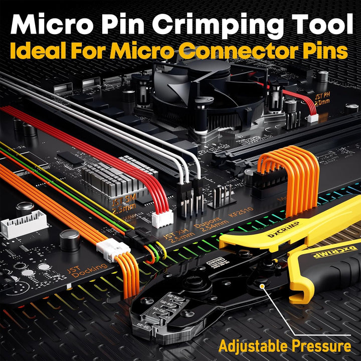DxCRIMP JST Crimpzange Stecker Set, 20 Typen JST-XH/SYP 2,5mm & 2,54mm Servo Steckverbinder, 0,03-0,