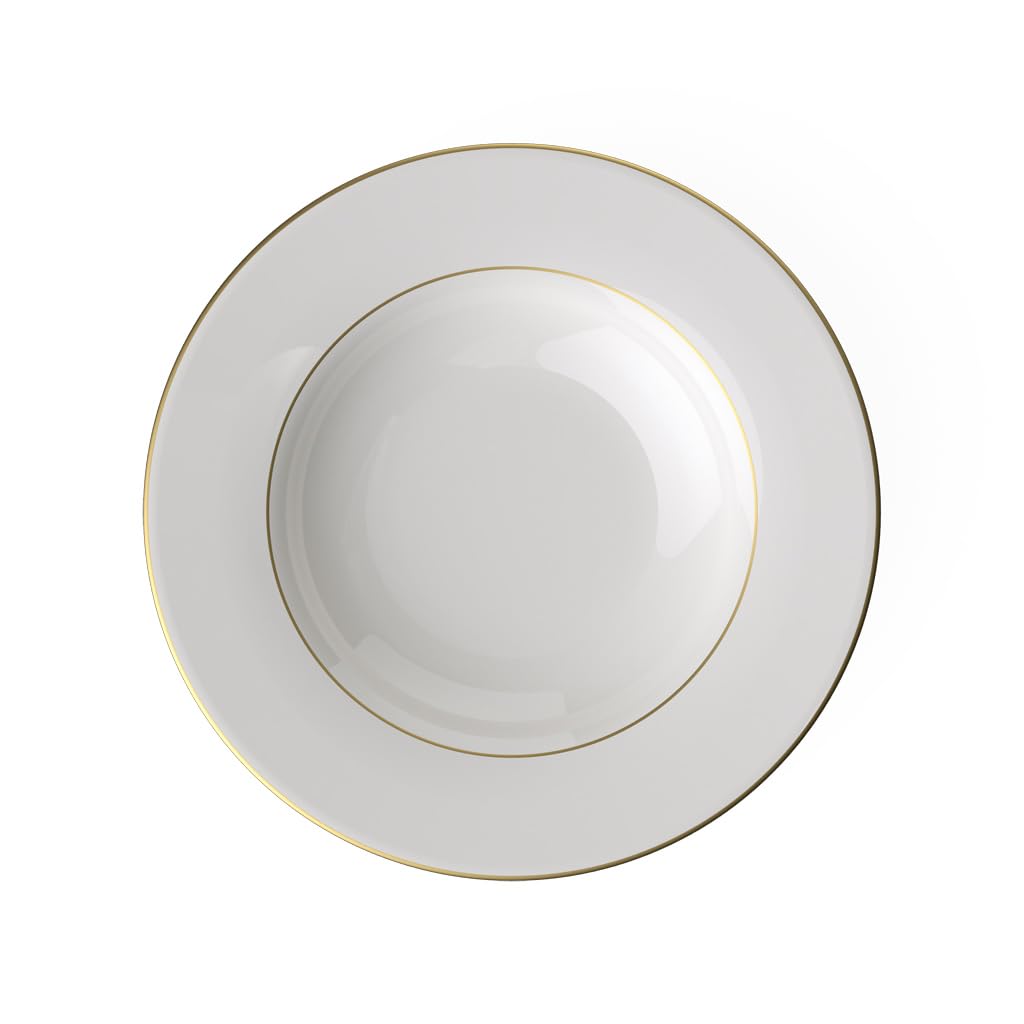 Villeroy & Boch Signature Anmut Gold Suppenteller, 24 cm Ø, weiss/gold